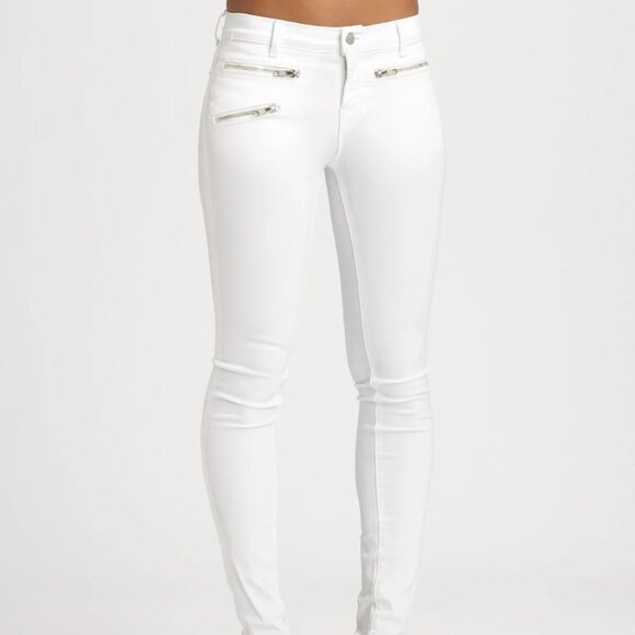 J. Crew Pants - J Crew Women's Size 25 White Cropped Pants, Front Zipper Pockets & Zipper Ankle